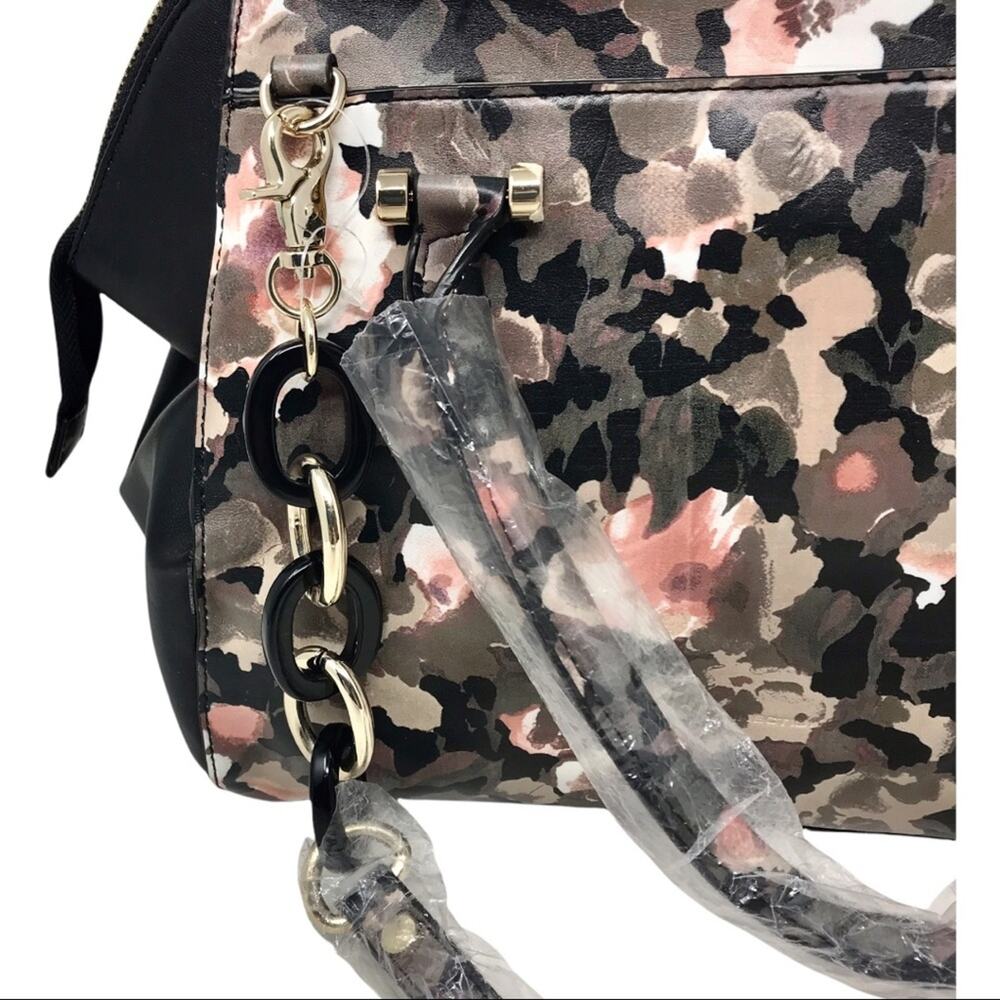 French Connection NWT Camo Floral Shoulder Bag Devin Satchel Purse - Picture 3 of 12